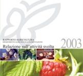 Copertina: Rapporto Agricoltura 2003