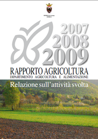 Copertina: Rapporto Agricoltura 2007-2008-2009