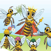 Disegno dell'ape regina, tratto dalla pubblicazione "Dimmi ape....."